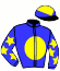 casaque portée par Gibello Sacco D. jockey du cheval de course REBEL REBEL, information pmu ZETURF
