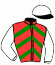 casaque portée par Prichard Mlle C. jockey du cheval de course JADE OR, information pmu ZETURF