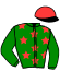 casaque portée par Zuliani L. jockey du cheval de course TAKARIAN, information pmu ZETURF