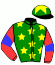 casaque portée par Demuro C. jockey du cheval de course ROSE DE PHLIZZ, information pmu ZETURF