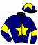 casaque portée par Charron J. jockey du cheval de course PRINCE DE BELLOUET, information pmu ZETURF