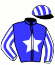 casaque portée par Seigneul A. jockey du cheval de course GOLD FOR NIZZY, information pmu ZETURF