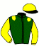 casaque portée par Demuro C. jockey du cheval de course KLEORA, information pmu ZETURF