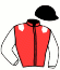 casaque portée par Mangione R. jockey du cheval de course AIGUIERE D'ARGENT, information pmu ZETURF