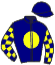 casaque portée par Gauffenic N. jockey du cheval de course KIND OF MIX, information pmu ZETURF