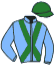 casaque portée par Bonnet E. jockey du cheval de course GOLD CURTAIN, information pmu ZETURF