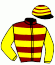 casaque portée par Dubourg Mme Ear. jockey du cheval de course DONNE LE CHANGE, information pmu ZETURF