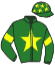 casaque portée par Luis Miguel Baptista Fonseca jockey du cheval de course LADY LAWA, information pmu ZETURF