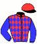 casaque portée par Mangione R. jockey du cheval de course AMARENA DODVILLE, information pmu ZETURF