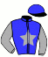 casaque portée par Boutin Hug. jockey du cheval de course GOLD NUGGET, information pmu ZETURF