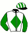 casaque portée par Piccone T. jockey du cheval de course LIB APACHE, information pmu ZETURF
