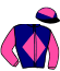casaque portée par Mendizabal I. jockey du cheval de course RASTRELLARE, information pmu ZETURF