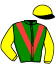 casaque portée par Besnier H. jockey du cheval de course VISIONARY DREAMER, information pmu ZETURF