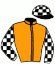 casaque portée par Seguy V. jockey du cheval de course SANTA MONICA (FR), information pmu ZETURF