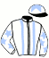 casaque portée par Desmonts De Lamache Jul. jockey du cheval de course SPIRIT GREY, information pmu ZETURF