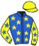 casaque portée par Silva Dos Santos S. jockey du cheval de course SOLAIRE, information pmu ZETURF