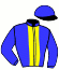 casaque portée par Zuliani A. jockey du cheval de course KOUNTRY MAG, information pmu ZETURF