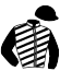 casaque portée par Journiac H. jockey du cheval de course LA MERVEILLE, information pmu ZETURF