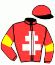 casaque portée par Ubeda D. jockey du cheval de course JOUR POLAIRE, information pmu ZETURF