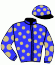 casaque portée par Bachelot T. jockey du cheval de course HYBRID (FR), information pmu ZETURF