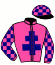 casaque portée par Demuro C. jockey du cheval de course LONDON ROYAL (IE), information pmu ZETURF