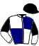 casaque portée par Bachelot T. jockey du cheval de course CLOUD EIGHT (IE), information pmu ZETURF