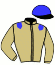 casaque portée par Velon Mlle M. jockey du cheval de course DEWI SANT (FR), information pmu ZETURF