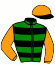 casaque portée par Lajon W. jockey du cheval de course LULU D'ANJOU (FR), information pmu ZETURF
