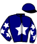 casaque portée par Verva M. jockey du cheval de course INDIGO DE L'AIROU (FR), information pmu ZETURF
