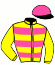 casaque portée par Carboni Luc. jockey du cheval de course CALCUTTA CUP, information pmu ZETURF