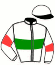 casaque portée par Mosse A. jockey du cheval de course CHIAREGGIO, information pmu ZETURF