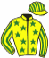 casaque portée par Zuliani A. jockey du cheval de course TRANSATLANTIC, information pmu ZETURF