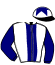 casaque portée par Delepine Y. jockey du cheval de course KAMATEY, information pmu ZETURF