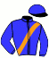 casaque portée par Touron G. jockey du cheval de course HELL BOY DE VIETTE (FR), information pmu ZETURF