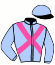 casaque portée par Gout E. jockey du cheval de course GAMINE DE RIBEAU (FR), information pmu ZETURF