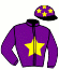 casaque portée par Verva G. jockey du cheval de course GRIBICHE (FR), information pmu ZETURF