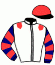 casaque portée par Clozier F. jockey du cheval de course GUEVARA DU PONT, information pmu ZETURF