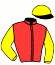 casaque portée par Raffin E. jockey du cheval de course ISIS DE LA FERME (FR), information pmu ZETURF