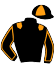 casaque portée par Callier Mlle E. jockey du cheval de course DISCO DES MOLANDS, information pmu ZETURF