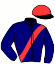 casaque portée par Ouvrie T. jockey du cheval de course INA DU PONT, information pmu ZETURF
