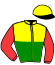 casaque portée par Van Bael Mlle Lin. jockey du cheval de course HUGOLINO, information pmu ZETURF