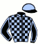 casaque portée par Thomain D. jockey du cheval de course LOOK DE LARRE, information pmu ZETURF