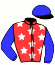 casaque portée par Collette A. jockey du cheval de course JOKER D'OCCAGNES, information pmu ZETURF