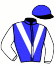 casaque portée par Raffin E. jockey du cheval de course JET SOCIETY, information pmu ZETURF