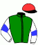 casaque portée par Rochard B. jockey du cheval de course HEROS NUEVO, information pmu ZETURF