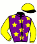 casaque portée par Terry C. jockey du cheval de course FUTE BUROIS, information pmu ZETURF