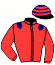 casaque portée par Dabouis A. jockey du cheval de course GLOIRE DES LOYAUX, information pmu ZETURF