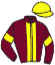 casaque portée par Laurent S. jockey du cheval de course MISS HONEYMOON, information pmu ZETURF