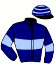 casaque portée par Delalande M. jockey du cheval de course RIMJA, information pmu ZETURF
