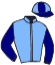 casaque portée par Grosbois Chr. jockey du cheval de course CITY SKY, information pmu ZETURF